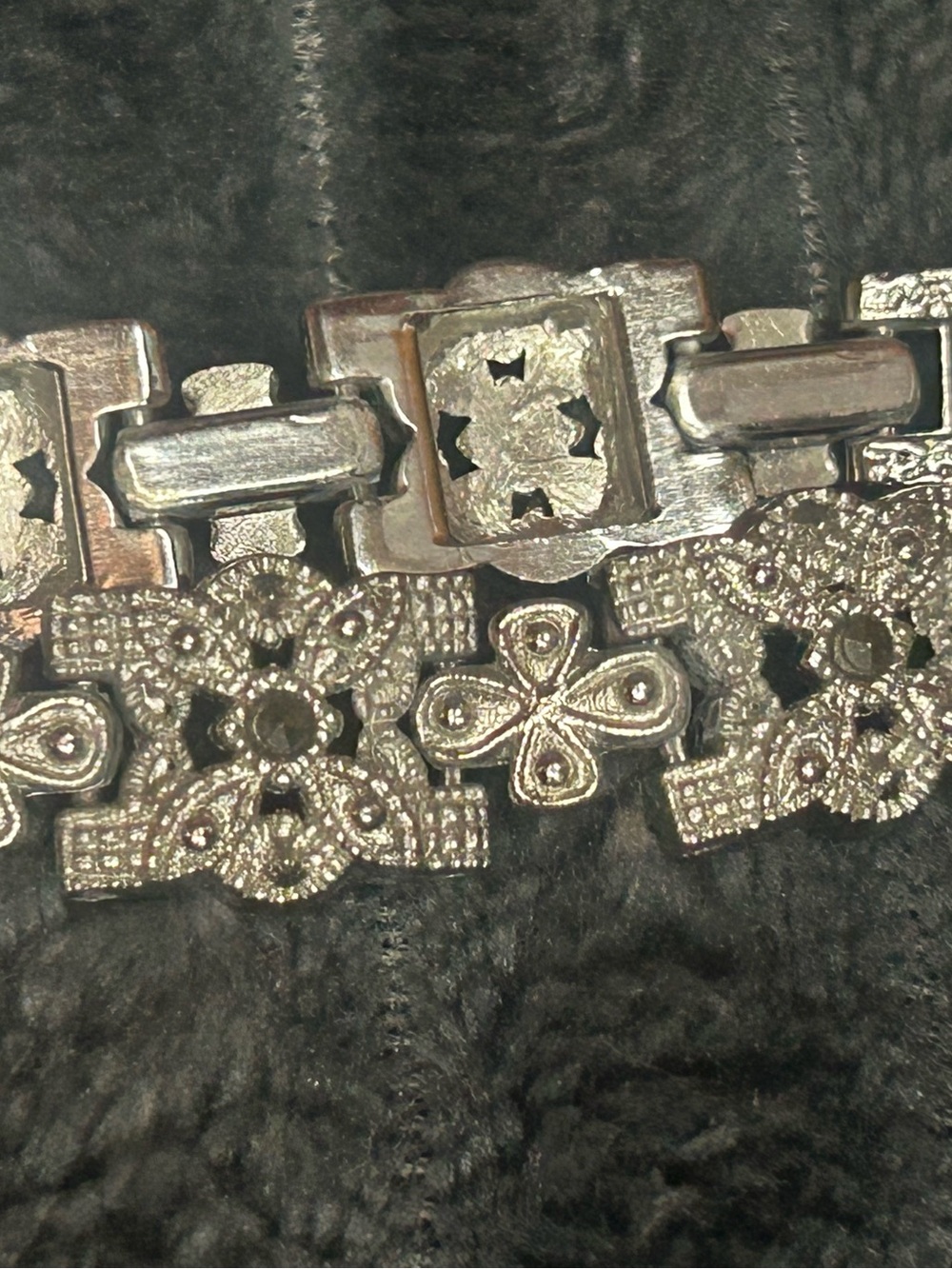Silver Tone Rhinestone Bracelet - Picture 4 of 6